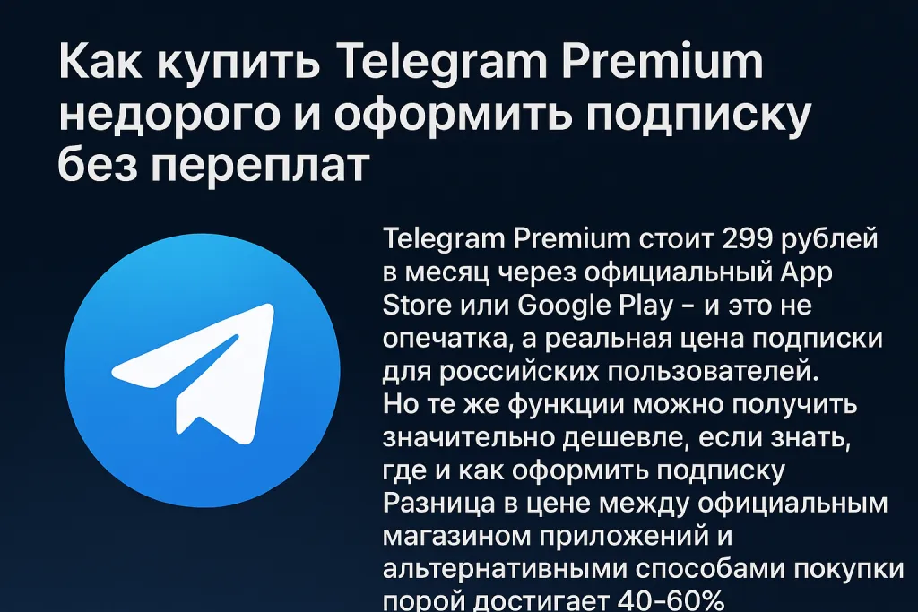 Как купить Telegram Premium недорого и оформить подписку без переплат